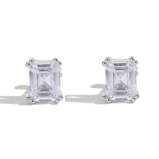 Square Cut Stud Earring