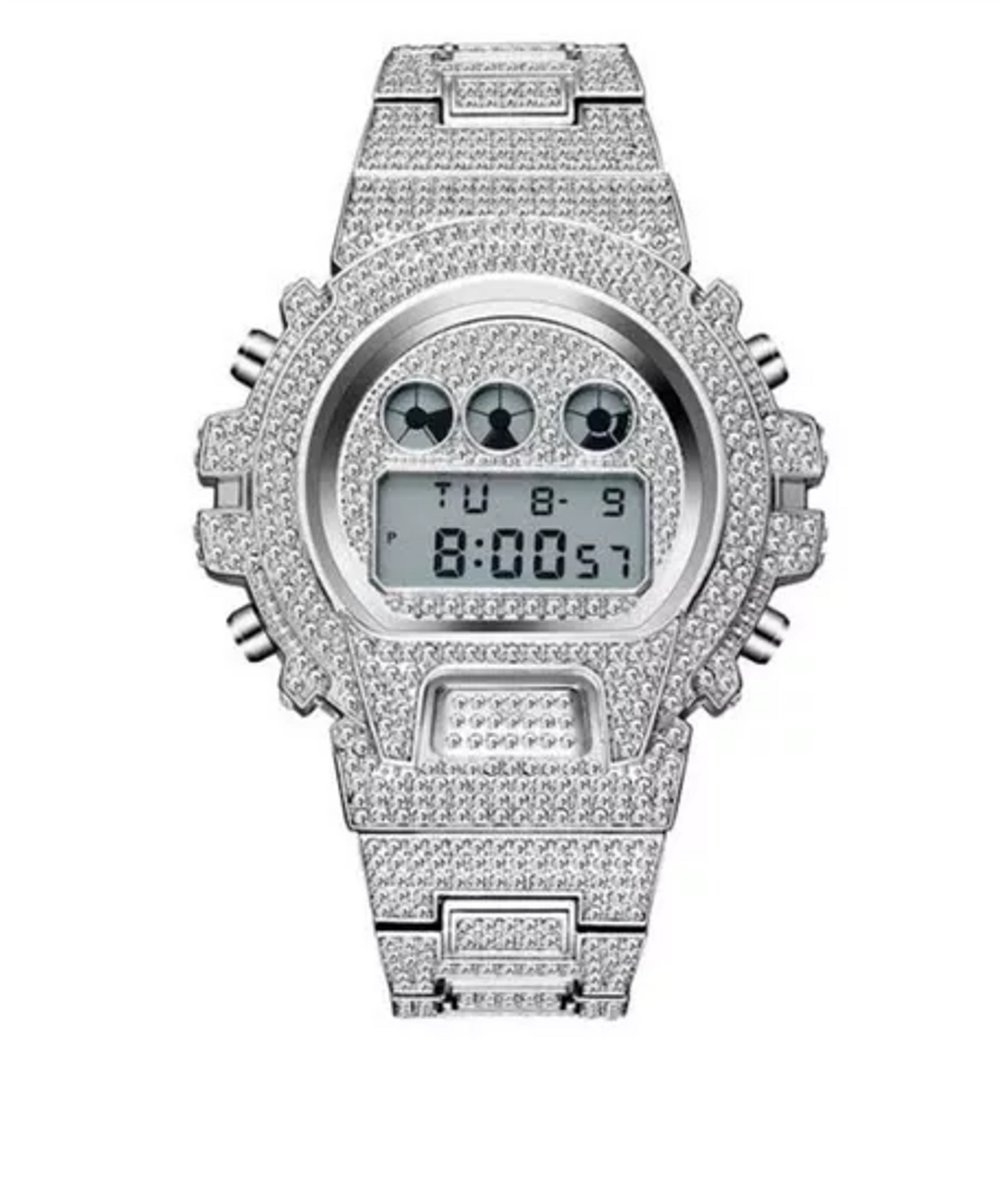 Relógio Ice Digital - Banhado a Ouro 18k