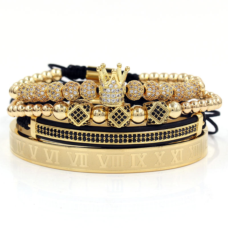 Conjunto 4 Pulseiras em Dourado