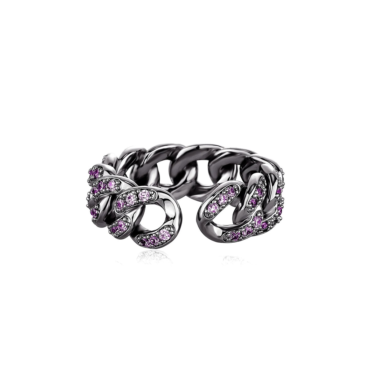 Anel Purple Ice Cuban - Ajustavel