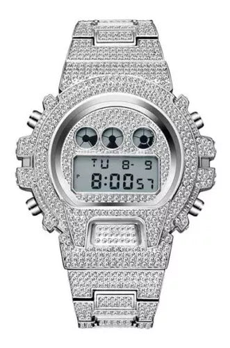 Relógio Ice Digital - Banhado a Ouro 18k