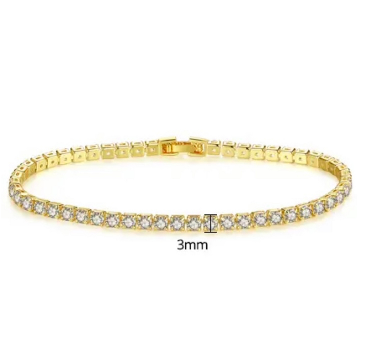 Pulseira Micro Tennis 3mm