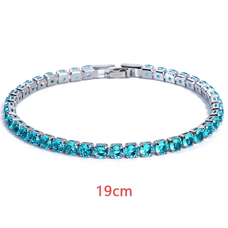 Pulseira Tennis Blue-Sky 4mm