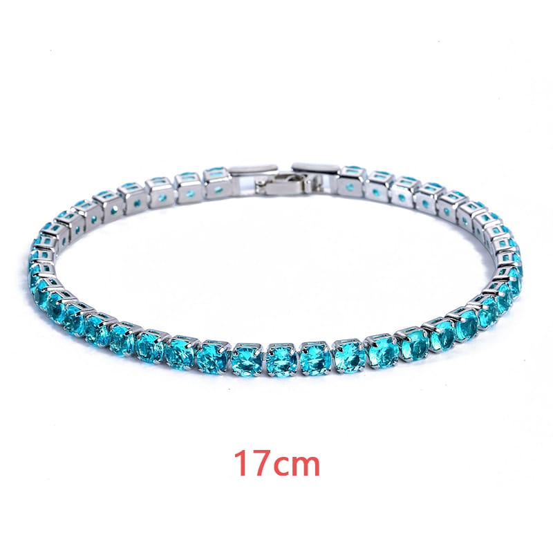 Pulseira Tennis Blue-Sky 4mm