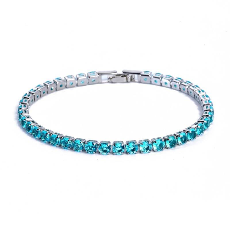Pulseira Tennis Blue-Sky 4mm