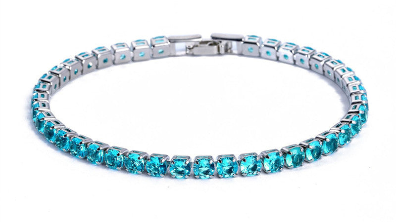 Pulseira Tennis Blue-Sky 4mm