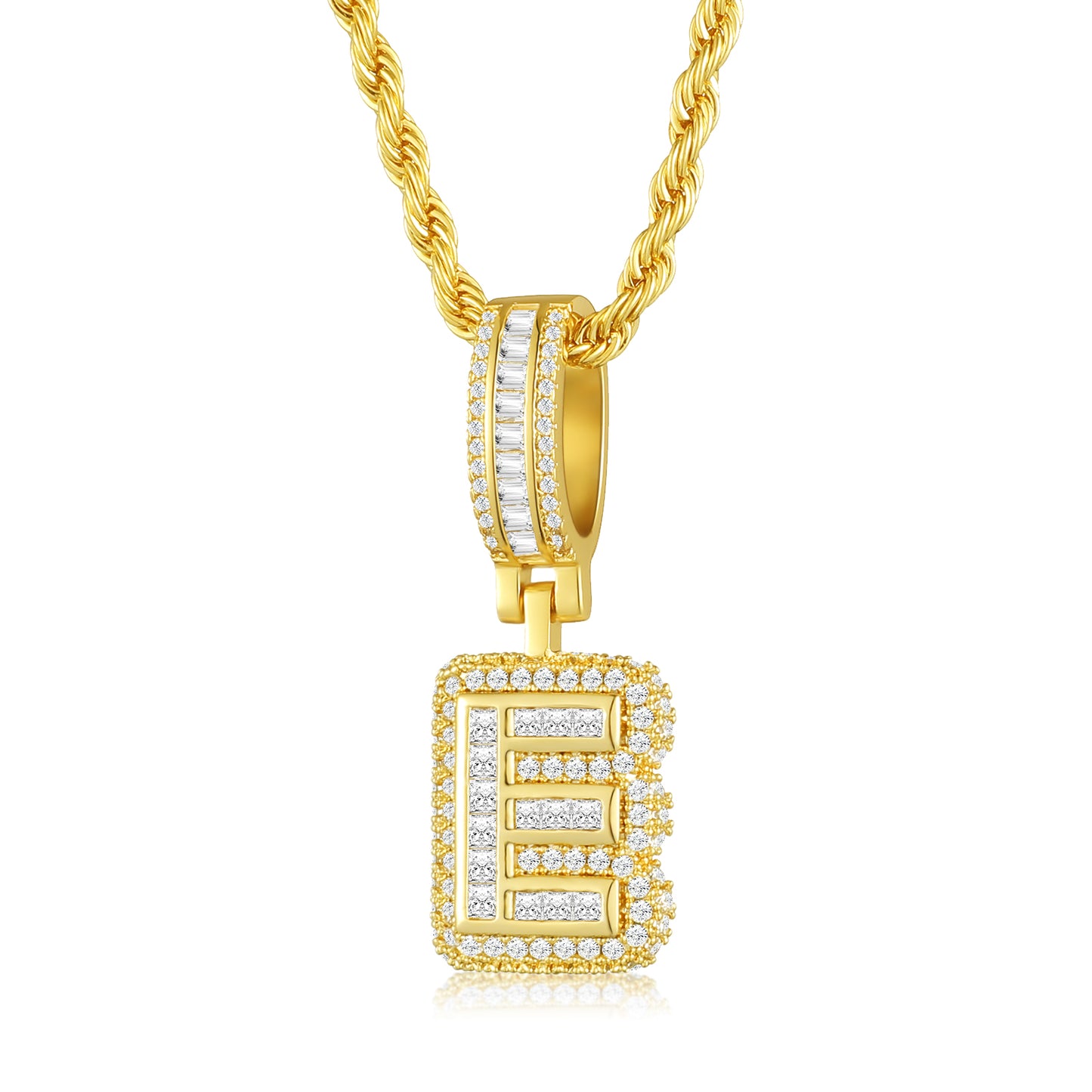 Colar Ice Letter Banhado a Ouro 18K