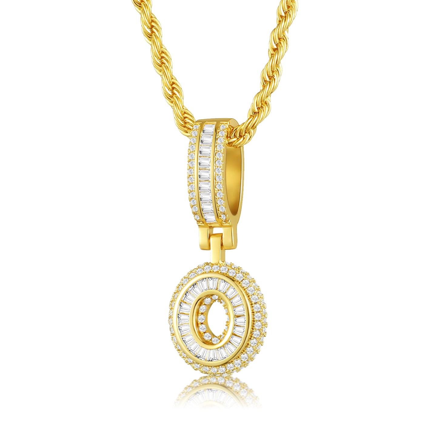Colar Ice Letter Banhado a Ouro 18K