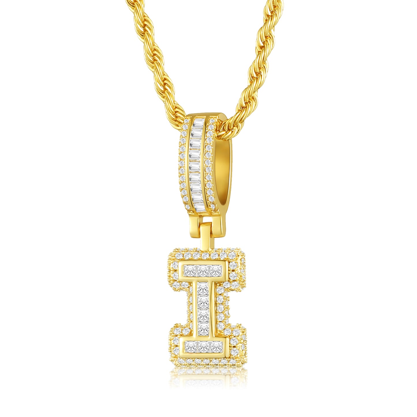 18K vergoldete Eisbuchstaben-Halskette
